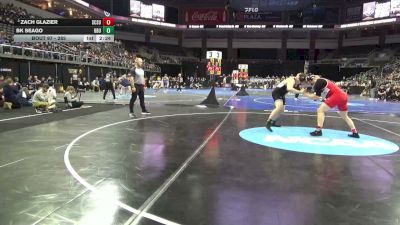 285 lbs Champ. Round 1 - Zach Glazier, St. Cloud St. vs BK Seago, Ouachita Baptist