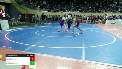 96 lbs Consi Of 32 #2 - Kohlton Karn, Chickasha Wrestling vs Jayden Macias, Enid Junior High