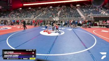 77 lbs Quarterfinal - Leo Cheng, Greybull Basin Athletic Club vs Santiago Acebo, Riverton USA Wrestling