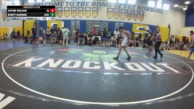 113 lbs Champ Round 1 (16 Team) - Rhett Durden, Applied Pressure WC vs Cayne Nelson, Funky Monkey