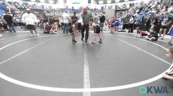 55 lbs Consi Of 4 - Owen Fixico, Blackwell Wrestling Club vs Eliseo Mata, Watonga Youth Wrestling