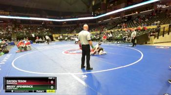 106 Class 3 lbs Cons. Round 2 - Zayden Teson, Warrenton vs Brody Apenbrinck, North Point