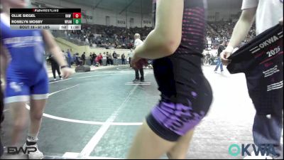 67 lbs Round Of 16 - Ollie Siegel, Raw Wrestling Club vs Roselyn Mosby, Wyandotte Youth Wrestling