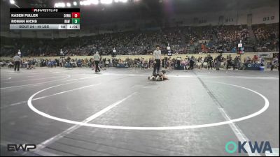 49 lbs Round Of 16 - Kasen Fuller, Comanche Takedown Club vs Roman HIcks, Raw Wrestling Club