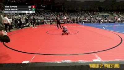 40 lbs Consi Of 8 #1 - Kase Zappone, Barnsdall Youth Wrestling vs Jaxon Gregory, Tulsa Blue T Panthers