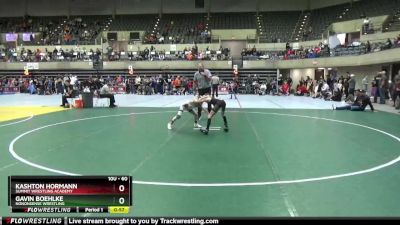 60 lbs Quarterfinal - Gavin Boehlke, Nononsense Wrestling vs Kashton Hormann, Summit Wrestling Academy