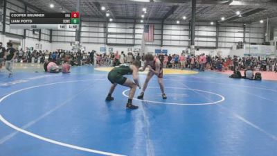 155 lbs Round 1 (3 Team) - Cooper Brunner, 84 ATHLETES vs Liam Potts, SANDCATS WRESTLING CLUB