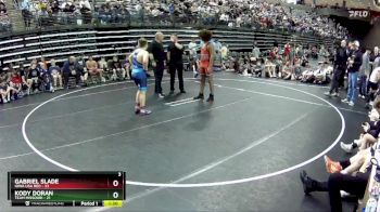 160 lbs Quarterfinals (8 Team) - Gabriel Slade, Iowa USA Red vs Kody Doran, Team Missouri