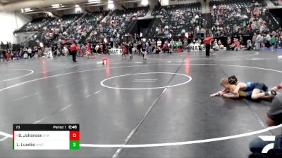 73 lbs 1st Place Match - Beckett Johansen, St.Paul Youth Wrestling vs Link Luedke, Wray Wrestling Club