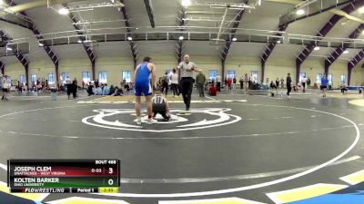 133 lbs Cons. Round 5 - Kolten Barker, Ohio University vs Joseph Clem, Unattached - West Virgina