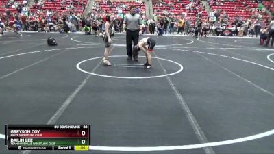 88 lbs Cons. Round 2 - Greyson Coy, Maize Wrestling Club vs Dailin Lee, Team Haysville Wrestling Club