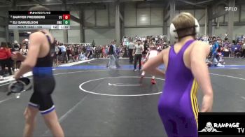 100 lbs Champ. Round 1 - Sawyer Freisberg, Caney Valley vs Eli Samuelson, Oakley Wrestling Club