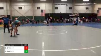 115 lbs Quarterfinal - Dorian Ervin, Raptor Wrestling Club vs Alexsander West, NM Wolfpack