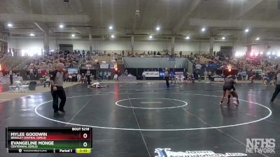 Girls 100 lbs Cons. Round 2 - Evangeline Monge, Centennial (Girls) vs Mylee Goodwin, Bradley Central (Girls)