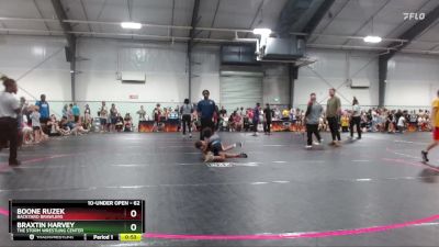 62 lbs Quarterfinal - Boone Ruzek, Backyard Brawlers vs Braxtin Harvey, The Storm Wrestling Center