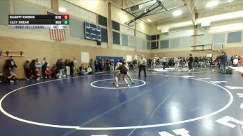120lbs Cons. Round 3 - Lilly Snead, Woodland (Girls) vs Elliott Koenig, Mount Baker (Girls)