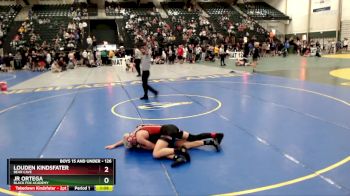 126 lbs Quarterfinal - Jr Ortega, Black Fox Academy vs Louden Kindsfater, Bear Cave