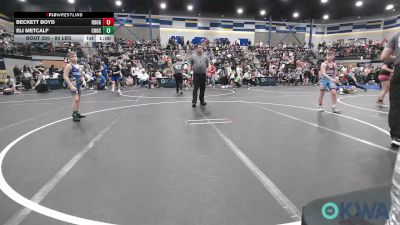 80 lbs Consi Of 8 #1 - Beckett Boyd, Rough Riders vs Eli Metcalf, Choctaw Ironman Youth Wrestling