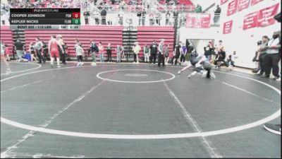112 lbs Quarterfinal - Cooper Johnson, Port City Wrestling vs Kepler Wicks, Flower Mound Wrestling Club