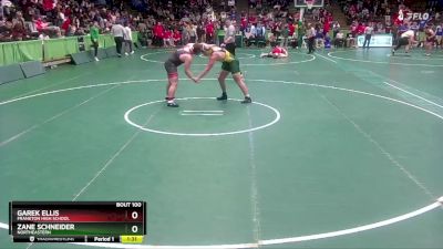 215 lbs Champ. Round 1 - Garek Ellis, Frankton High School vs Zane Schneider, Northeastern