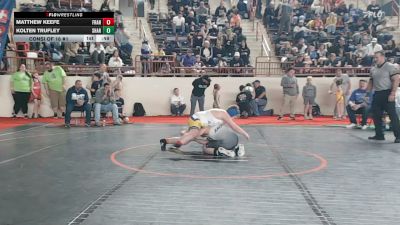 135_B lbs Consi Of 16 #1 - Matthew Keefe, Franklin Regional vs Kolten Trufley, Sharpsville