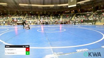 64 lbs Semifinal - Grayson Vanzant, Bristow Youth Wrestling vs Cohen Tonubbee, Chandler Takedown Club