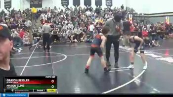 77 lbs Cons. Round 1 - Mason Cline, Teays Valley vs Grason Sessler, North Union