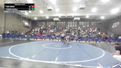 138 lbs Cons. Round 2 - Ruben Davila, Edison vs Sim Singh, Sanger West