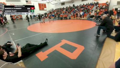 102-108 lbs 3rd Place Match - Jasmine Platt, Lander Middle School vs Marcella Flannery, Worland Middle School
