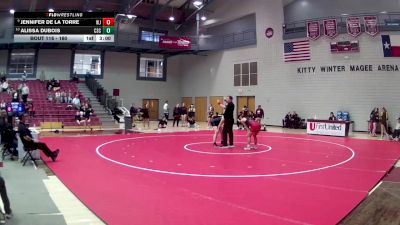 160 lbs Cons. Round 2 - Alissa Dubois, Chadron vs Jennifer De La Torre, William Jewell College