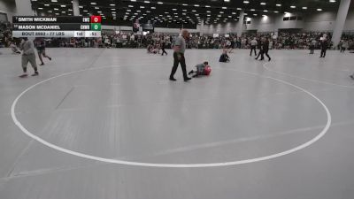 77 lbs Champ. Rd Of 16 - Smith Wickman, Evansville Wrestling Club vs Mason McDaniel, Chickasha Wrestling