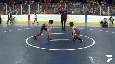 49 lbs 7th Place Match - Nathan McGuire, Anchor Bay WC vs Rose Motl, Evart Youth Wrestling