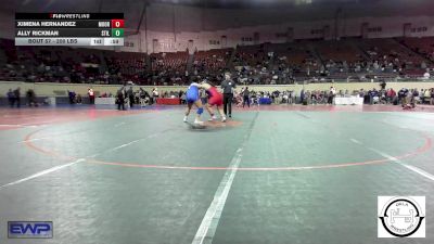 200 lbs Consi Of 8 #1 - Ximena Hernandez, Moore JH vs Ally Rickman, Stillwater Wrestling