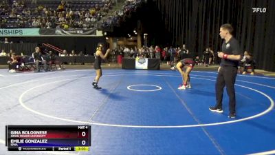 101 lbs Champ. Round 2 - Emilie Gonzalez, Iowa vs Gina Bolognese, Simon Fraser University