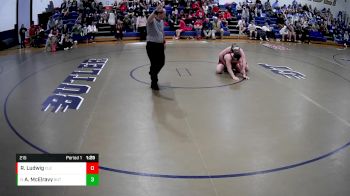 215 lbs Quarterfinal - Ace McElravy, Butler vs Ryan Ludwig, Clearfield