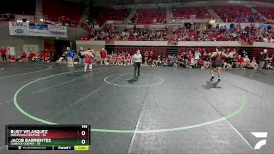 190 lbs Semis (4 Team) - Rudy Velasquez, Midlothian Heritage vs Jacob Barrientes, Lubbock Cooper