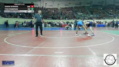 133 lbs Semifinal - Kason Scruggs, Hennessey Eagles Jr High vs Tyce Thompson, Piedmont