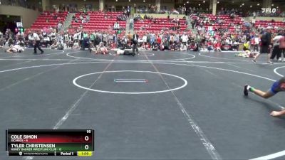 95 lbs Round 1 (6 Team) - Tyler Christensen, Honey Badger Wrestling Club vs Cole Simon, Sicarios