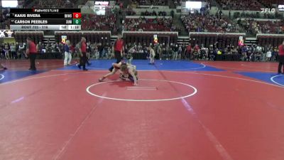 116 lbs Quarterfinal - Kaius Rivera, Montana Disciples vs Carson Peebles, Cougar Club Wrestling