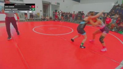 110 lbs Cons. Round 1 - Zoe Caban, Yucca Valley vs Brenna Unger, Lancers WC
