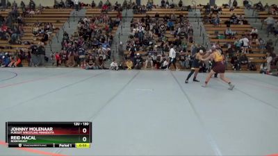 130 lbs Cons. Semi - Johnny Molenaar, Pursuit Wrestling Minnesota vs Reid Macal, Rosemount