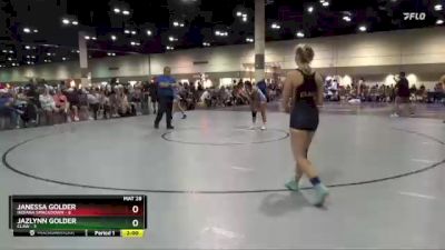 110 lbs Finals (8 Team) - Janessa Golder, Indiana Smackdown vs Jazlynn Golder, CLAW