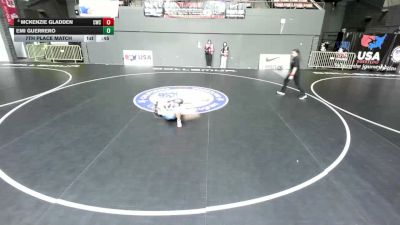 105 lbs 7th Place Match - Emi Guerrero vs McKenzie Gladden, Cloverdale Wrestling Club