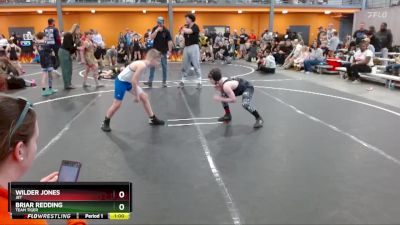 85 lbs Cons. Round 1 - Wilder Jones, JET vs Briar Redding, Team Tiger