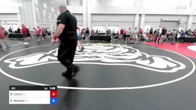 150 lbs C-8 #1 - Brody Lewis, Tn vs Ryan Mazhari, Va