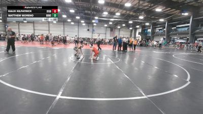 80 lbs Round 5 - 4:00pm Saturday - Matthew Moreno, Rough House W.C., CA vs Kalix Kilpatrick, Backyard Brawlers