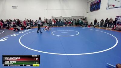 95-95 lbs Round 3 - Jace Reams, Dean Morgan vs Waylin Atencio, H.E.M. Middle School