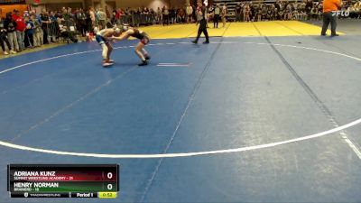 102 lbs Cons. Semi - Adriana Kunz, Summit Wrestling Academy vs Henry Norman, Brainerd