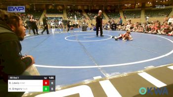 51 lbs Rr Rnd 1 - Brody Lewis, Coweta 12u vs Hayden Gregory, Tulsa Mafia Boys