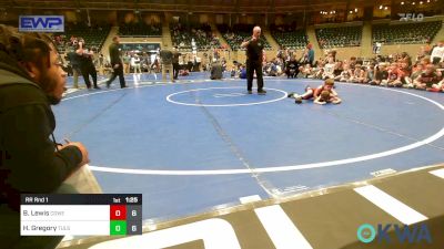 51 lbs Rr Rnd 1 - Brody Lewis, Coweta 12u vs Hayden Gregory, Tulsa Mafia Boys